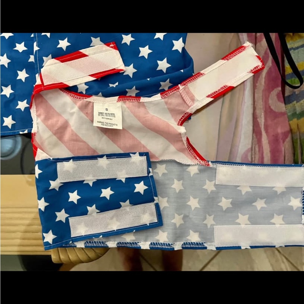 Patriotic Stars & Stripes Dog Outfit Set Large or Small (S fits Cats) - Picture 6 of 9